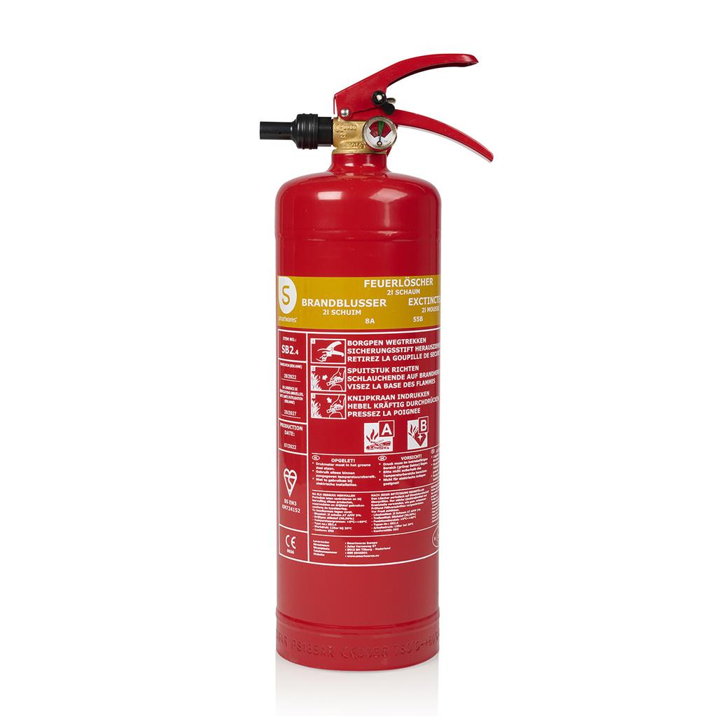 Extintor de Incendio para Todo Tipo de Incendios (2 Liter) - Fire  Extinguisher para Casa, Auto, Oficina, Cocina, Caravana, Barco - Extintor  para Todo