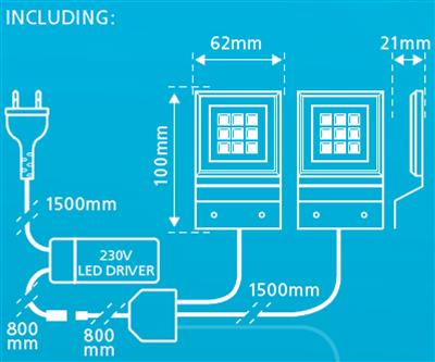 Smartwares 10.014.76 LED Schranklicht-Set Aufbaumontage auf Schrank 7000.009