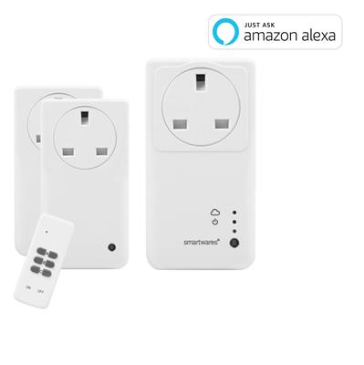 Smartwares 10.043.84 Smart-Funksteckdosen-Set (UK plug) SH5-SET-GW-UK