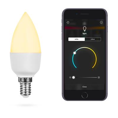 Smartwares 10.051.51 Lampadina Smart LED a candela - Bianco variabile