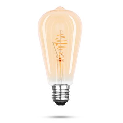 XQlite 10.100.16 LED lamp gouden ST64 E27 2,5W extra warm wit XQ1707