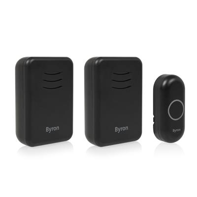 Byron DBY-22354BS Sonnette d’entrée sans fil noire 