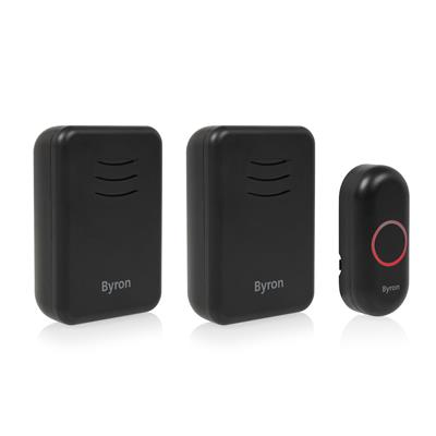 Byron DBY-22354BS Sonnette d’entrée sans fil noire 