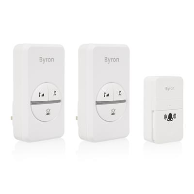 Byron DBY-23445BS Witte kinetische deurbel 