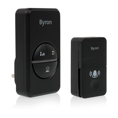 Byron DBY-23452BS Black kinetic doorbell