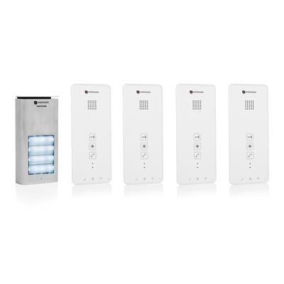 Smartwares DIC-21142 Sistema citofono audio per 4 appartamenti