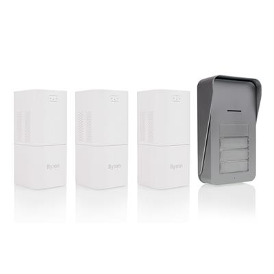 Byron DIC-21535 3 unità int.- Citofono audio wireless con suoneria