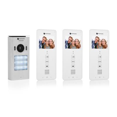 Smartwares DIC-22132 Interphone vidéo pour 3 appartements