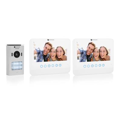 Smartwares DIC-22222 Videotürsprechanlage 2-Familien mit 7" LCD-Monitor 