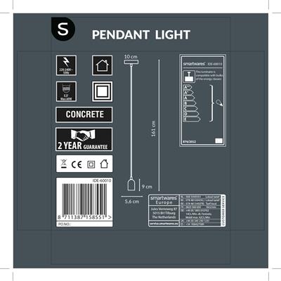 Smartwares IDE-60010 Portalampada a sospensione