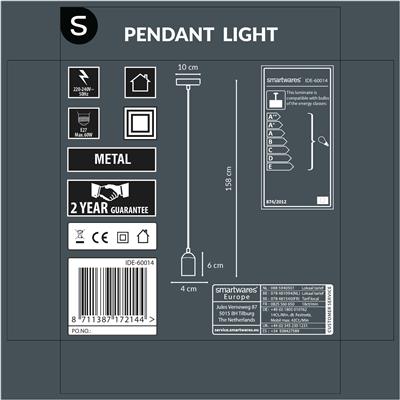 Smartwares IDE-60014 Portalampada a sospensione